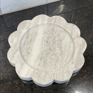 Threshold Studio McGee Scalloped Marble Candle Tray